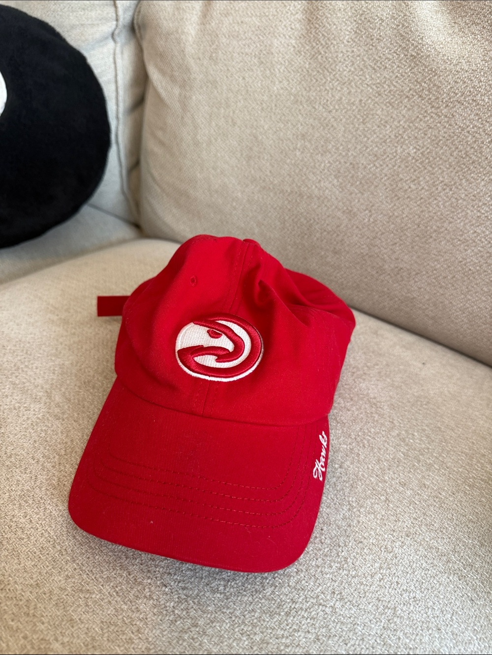 47 Brand Red Atlanta Hawks Cap with Embroidered Logo